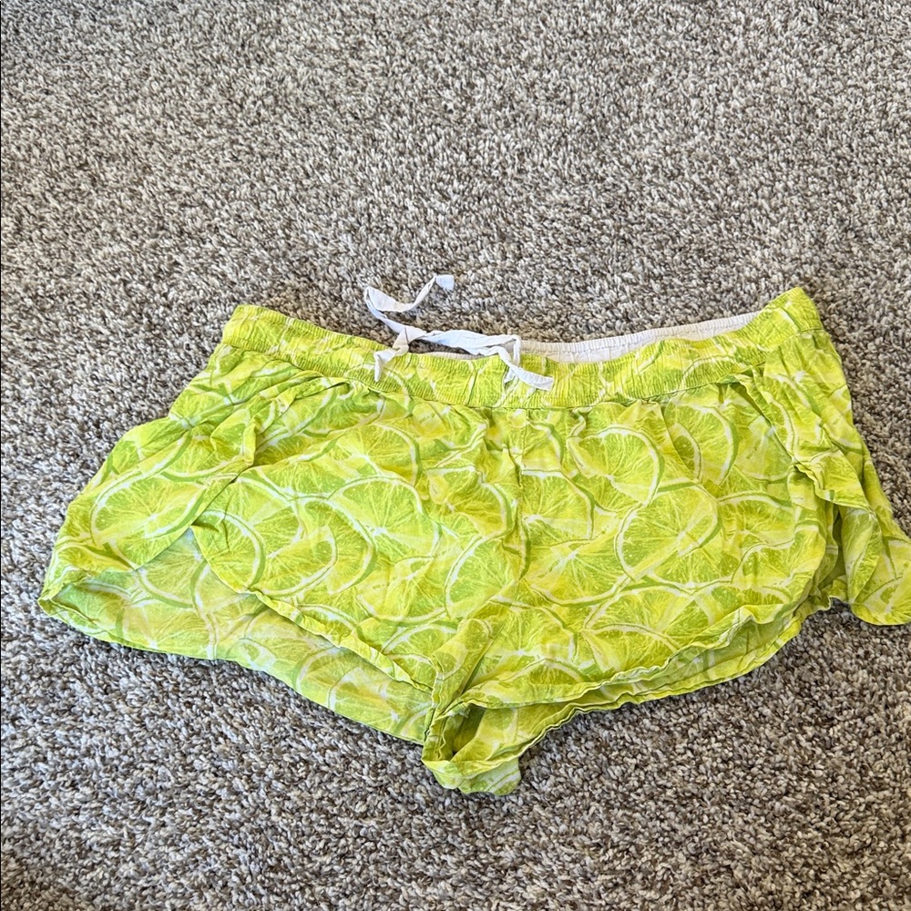Victoria's Secret Lime Print Pajama Shorts